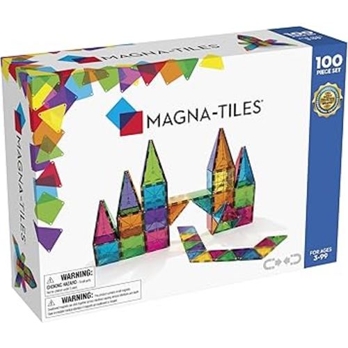 MAGNA-TILES Classic 100-Piece Magnetic Construction Set