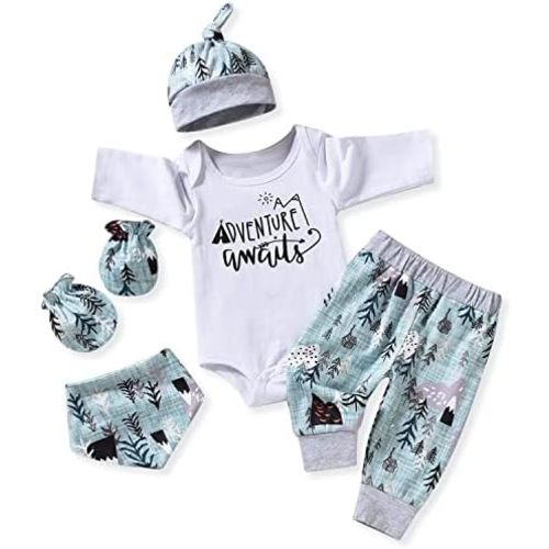 Aalizzwell Newborn Baby Boy Long Sleeve Outfit for Fall Winter