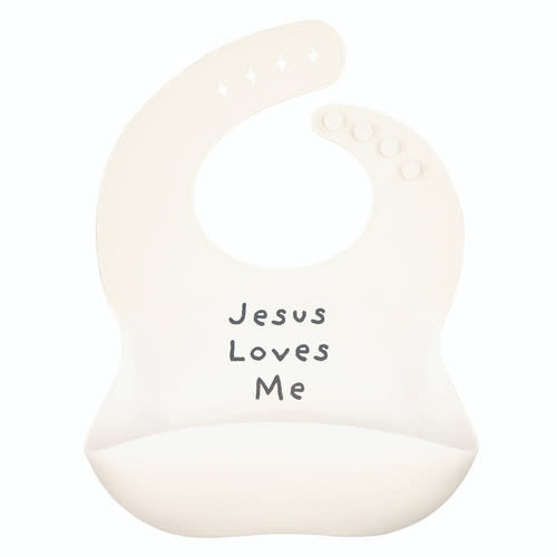 Silicone Bib - Jesus Loves Me - [Wholesale]Stephan Baby
