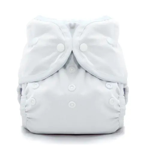 Thirsties Duo Wrap - Snap - SIZE 1 in WHITE