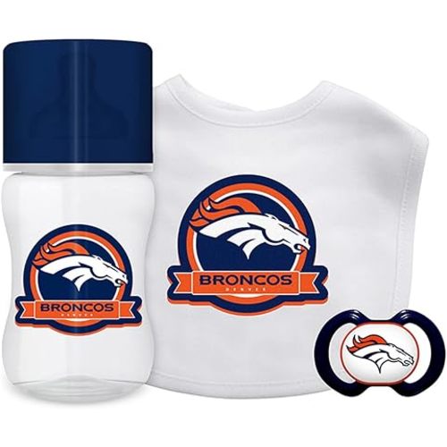Baby Fanatic Officially Licensed 3 Piece Unisex Gift Set - NFL Denver Broncos