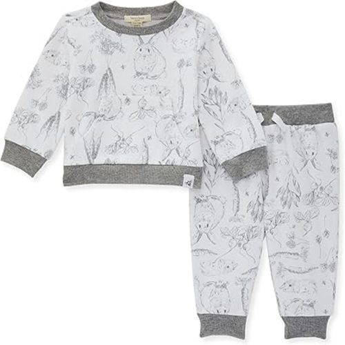 Burt's Bees Baby baby-boys Shirt and Pant Set, Top & Bottom Outfit Bundle, 100% Organic Cotton