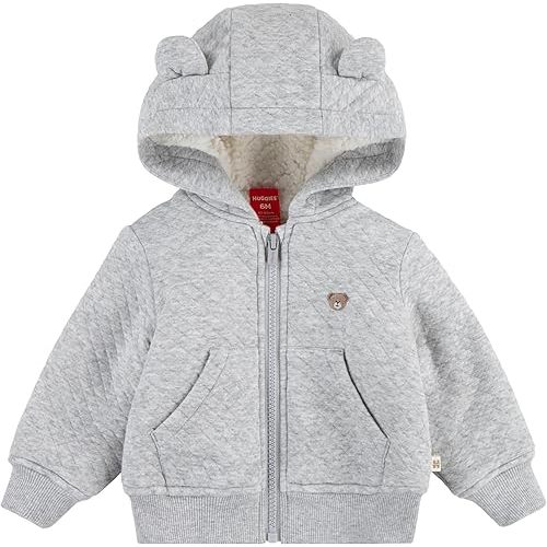 Baby Fleece Lined Zip Up Hooded Jacket