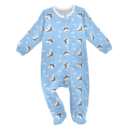 Dussdil Baby One-Piece Footies Newborn Rompers Pajamas Cotton Footed Pjs for Sleep Play Boys Girls