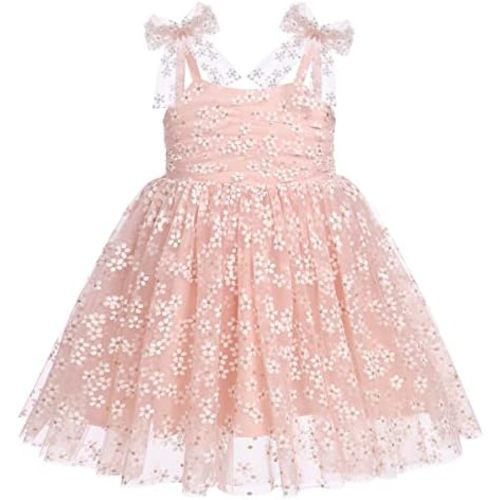 Baby Girls Tutu Dress Summer Sleeveless Backless Princess Birthday Party Dresses Sequin Ruffle Tulle Bowknot Sundress