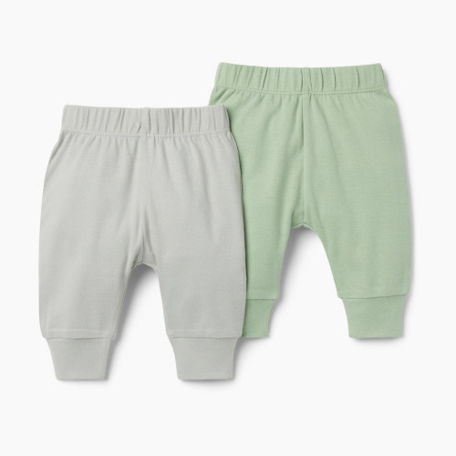 Small Story Pants (2 Pack) - Grey/Green, 0-3 M