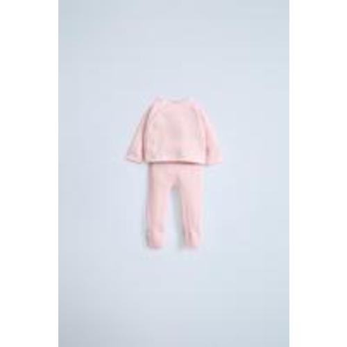 TEXTURED SWEATER AND LEGGINGS SET - Pink | ZARA United States