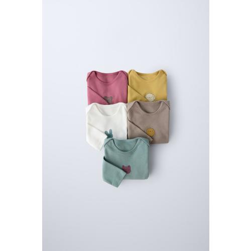 FIVE-PACK OF LITTLE ANIMAL PRINT BODYSUITS - Multicolored | ZARA United States