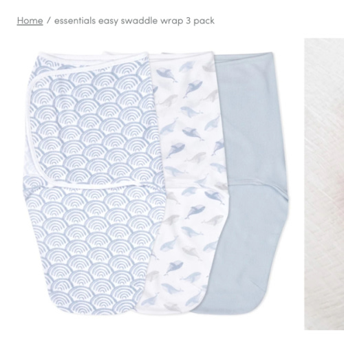At Sea Easy Swaddle With No Zipper 0-3M | aden + anais