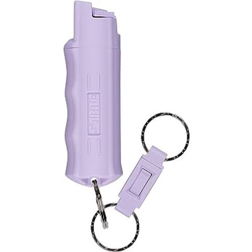 SABRE Pepper Spray, Quick Release Keychain for Easy Carry and Fast Access, Finger Grip for More Accurate and Faster Aim, Maximum Police Strength OC Spray, 0.54 fl oz, Secure and Easy to Use Safety