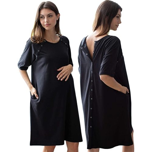 Baby Be Mine Delivery/Labor/Nursing Nightgown Women's Maternity Hospital Gown/Sleepwear for Breastfeeding