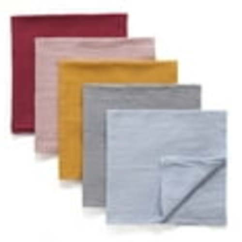 Gllquen Baby 5-Pack Muslin Swaddle Blankets, Neutral Burp Cloths Receiving Blankets for Newborn Infant Boys and Girls, Vintage