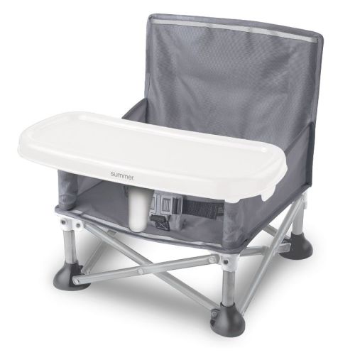 Summer Infant Pop 'N Sit Portable Infant Booster Seat, Color: Sport Gray