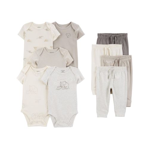 Baby 9-Piece Short-Sleeve Bodysuits & Pull-On Pants Set | Carter's