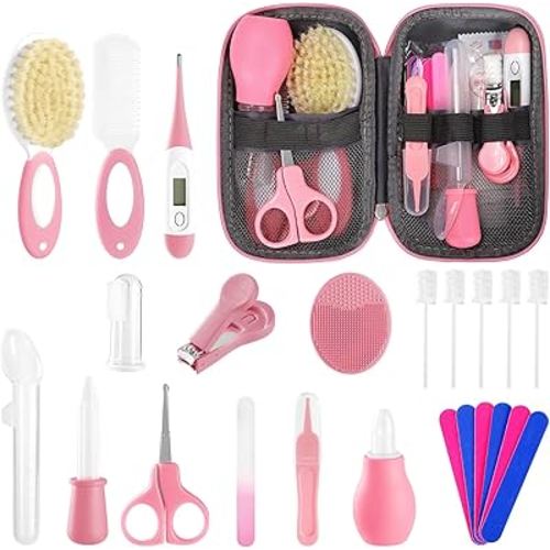 Baby Healthcare and Grooming Kit for Newborn Kids, 24PCS Upgraded Safety Baby Care Kit, Newborn Nursery Health Care Set, Baby Care Products