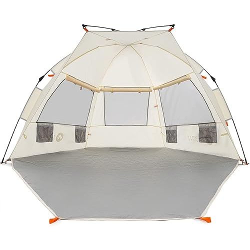 Easthills Outdoors Instant Shader Deluxe XL Easy Up Beach Tent Sun Shelter - Extended Zippered Porch