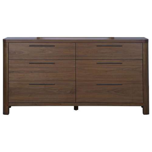 Urban Home Totes 6-Drawer Dresser in English Walnut