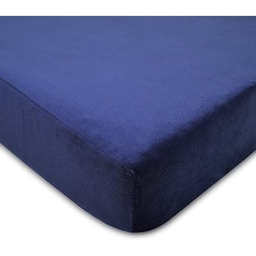 American Baby Company Heavenly Soft Chenille Fitted Crib Sheet 28" x 52", Warm and Cozy Neutral Chenille Sheet, Navy, for Boys and Girls, Fits Crib and Toddler Bed mattresses