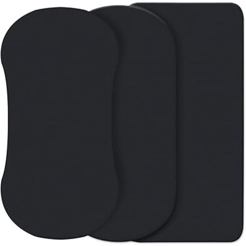 CaSaJa Black 3 Pack Bassinet Sheet Set, Silky Soft Handfeel with Comfy Napping Surface for Baby Boy and Girl, Flexible Fit Various Kinds of Cradle and Bessinet Mattress Up to 15" x 30" and Breathable