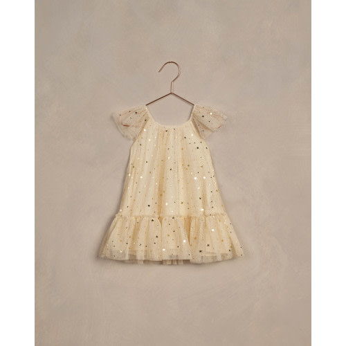 NORALEE Edie Dress || Champagne Stars - size 2Y