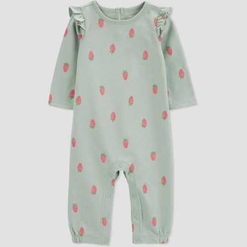 Carter's Just One You®️ Baby Girls' Floral Jumpsuit - Mint Newborn