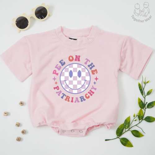 Pee On The Patriarchy Baby Romper, Feminist Bodysuit, Newborn Social Justice Gift, Smash The Patriarchy Romper, Baby Shower Gift