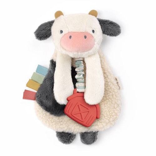 Itzy Ritzy Lovey Toy - Carmen The Cow: Silicone, 9.5" Tall, Farm Animal Theme