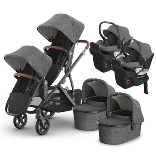 Vista V3 Twin Stroller + Aria Travel System - Greyson / With Bassinets / Greyson