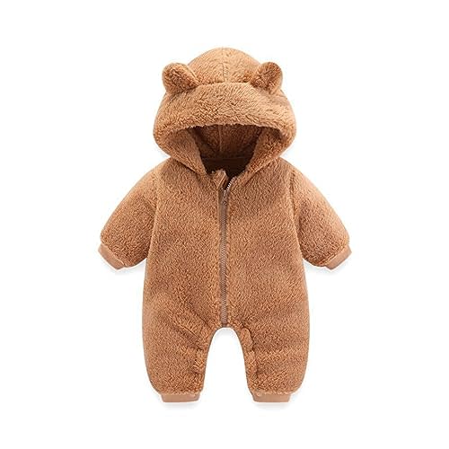 Baby Boys Girls Snowsuit Onepiece Onesie Hoodies Infant Bear Ear Snowsuit Warm Outwear Outfits Toddler Clothes