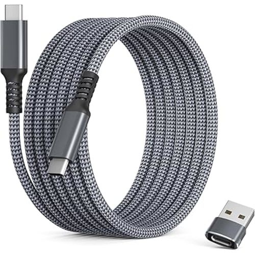 Basesailor USB Type C to C 100W Charging Cable with USB Adapter 15FT,PD Fast Charger Cord for iPhone 17 16 15 Plus Pro Max,MacBook,iPad Air 4 5 Mini 6,Samsung Galaxy S25 S24 S23,Z Flip Fold,A56 A55