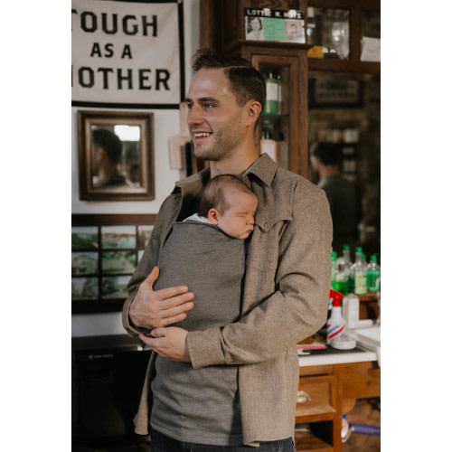 Lalabu Dad Shirt | Original Babywearing T-Shirt with Kangaroo Pouch | Baby Wrap Carrier for Newborns & Infants | Baby Wrap Carrier for Newborns | Essential for new Dads