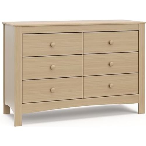 Graco Noah 6 Drawer Double Dresser – GREENGUARD Gold Certified, Dresser for Nursery, 6 Drawer Dresser, Kids Dresser, Nursery Dresser Drawer Organizer, Chest of Drawers