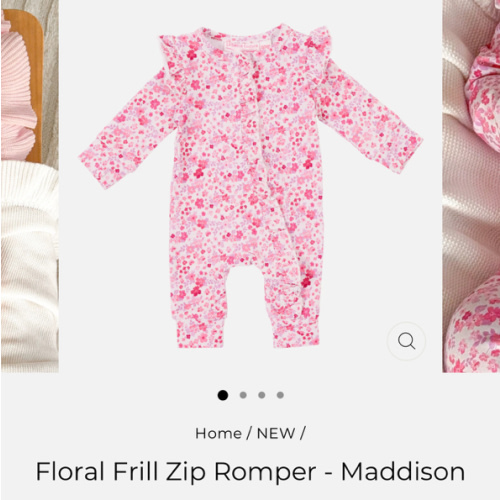 Floral Frill Zip Romper - Maddison