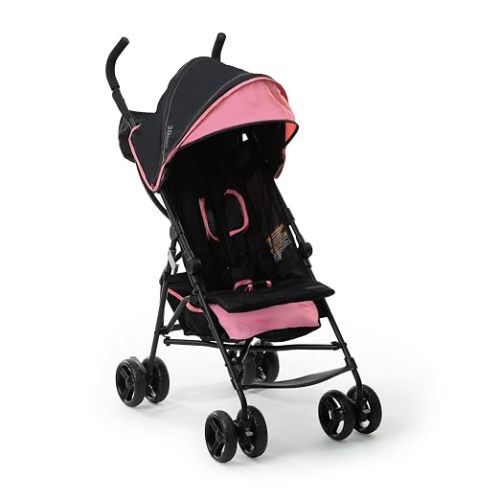 Ingenuity 3D Mini Convenience Stroller – Lightweight Stroller with Compact Fold, Multi-Position Recline, Canopy with Pop Out Sun Visor and More – Umbrella Stroller for Travel and More, Gray