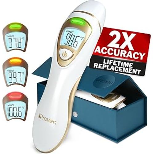 iProvèn Pro Series | Non-Touch Forehead Thermometer with Ear Function | FSA HSA Eligible | Superior Accuracy for Adults, Kids, Babies | Premium Digital Thermometer for Adults and All Ages