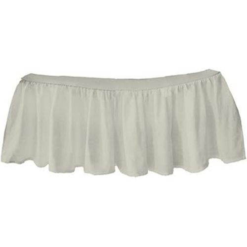 bkb Solid Ruffled Mini Crib Skirt, Ecru