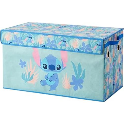 Idea Nuova Disney Stitch Collapsible Storage Trunk – Durable Organizer with Soft Lid – 28.5'' x 14.5'' x 16'' – Toy Chest & Storage Bin for Kids Bedroom, Playroom, or Nursery