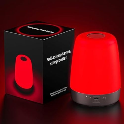 670nm Red Night Light: Natural Promoting Melatonin for Faster Deeper Sleeping Bedroom - Specific Pure Light Sleep Lamp for Adults Kids Circadian Rhythm - 2H Timing Cordless Compact