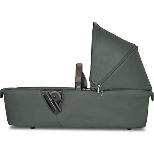 Joolz AER+ Carrycot for Newborn (0-6 Months) - One-Hand Foldable Cot - Breathable Mattress - Lightweight Stroller Bassinet for Baby (Up to 20lbs)- Extended Sunhood - Water-Repellent (Forest Green)