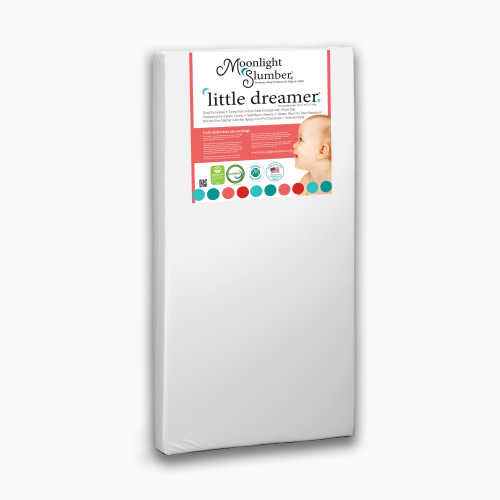 Moonlight Slumber Little Dreamer Dual Sided Crib Mattress - White