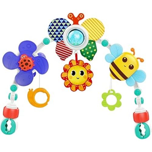 Baby Activity Arch Toy for Stroller, Bassinets and Car Seat, Crib Toys Bar Hanging Attachment, Sensory Development Toys with Rattles