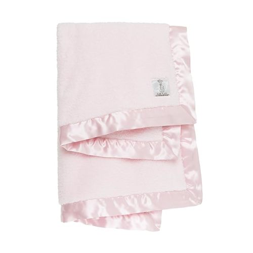 Little Giraffe Baby Blanket - Chenille Soft Blanket with Satin Trim - Baby Stroller Blanket - Newborn Baby Essentials & Gifts - 29" x 35" - Pink