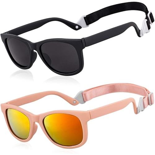 Baby Infant Sunglasses Safe, Soft, With Adjustable Strap 0-24 Months BPA Free 7002