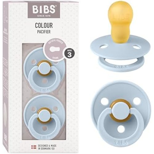 BIBS Pacifiers | Natural Rubber Baby Pacifier Combo | Set of 2 BPA-Free Soothers