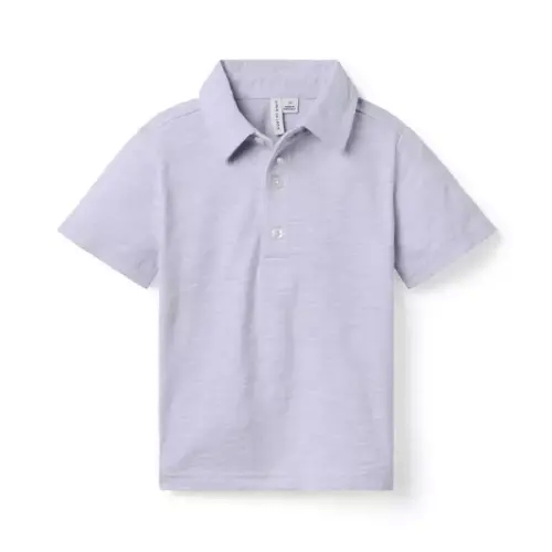 Boy Pale Lavender The Slub Polo by Janie and Jack