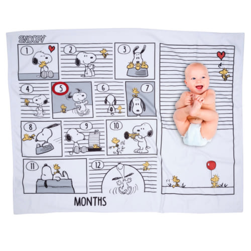 Snoopy Milestone Baby Blanket