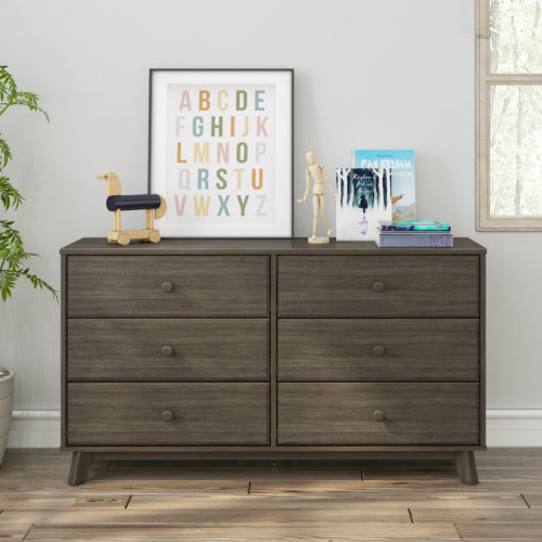 Solid Wood 6 Drawer Dresser