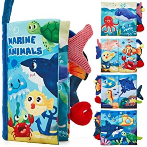 Baby Books 0-6 Months,Infant Tummy Time Toys High Contrast Sensory Baby Toys 6 to 12 Months Touch Feel Book Gift Christmas Stocking Stuffers for Boys Girls 0-3 Months Book Early Learning Stroller Toy