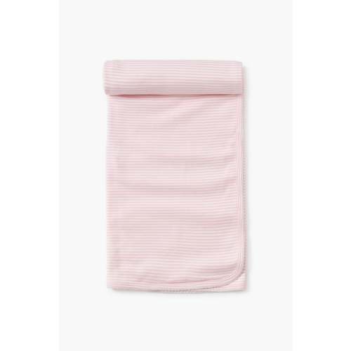 Pink Stripe Classic Rib Blanket
