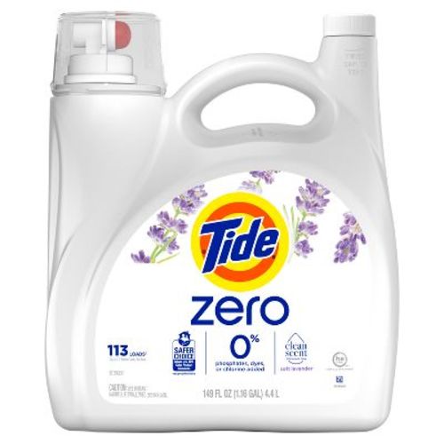 Tide Lavender Scent Zero He Compatible Soft Liquid Laundry Detergent - 149 Fl Oz